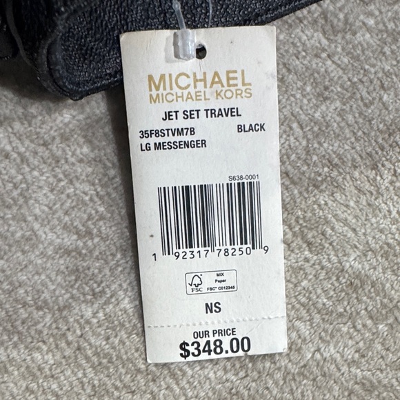 Michael Kors Black Patterned Messenger Bag - Picture 2 of 2